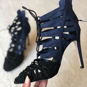 SOLD Zara Basic Collection Black Navy Heels 37